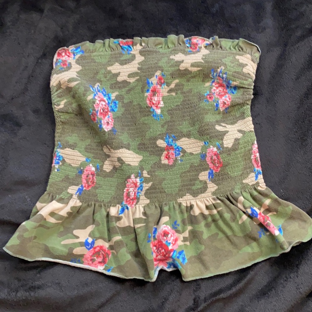 Floral Camo Tube Top